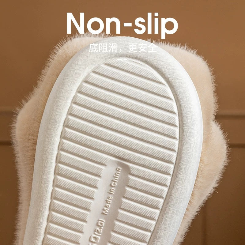 Cat Paw Plush Slippers - Cozy Cute Animal Claw House Shoes