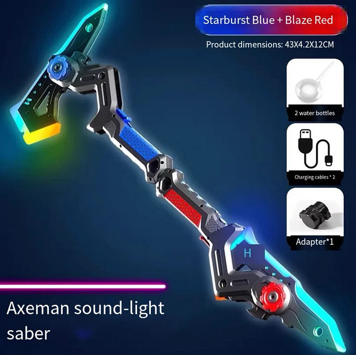 LED Battle Blade - Light Sword with Mist Effect & Sound (Dual-Mode Transforming)