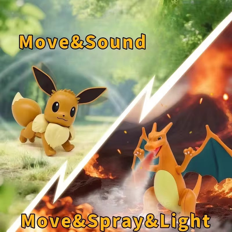 Pokemon Charizard & Eevee Light-Up Action Toy - Spray Mist Effect