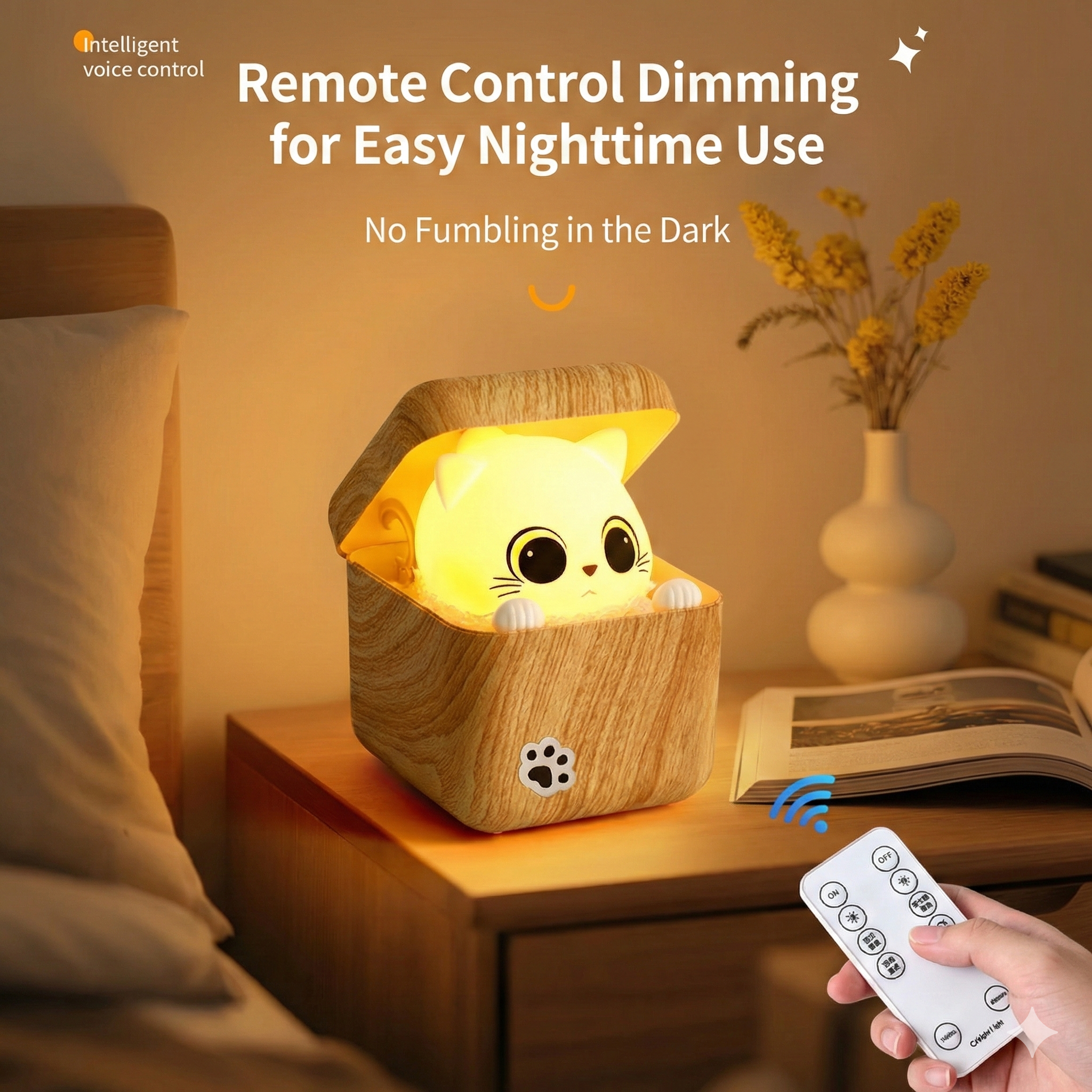 Smart Kitty Voice Control Night Light