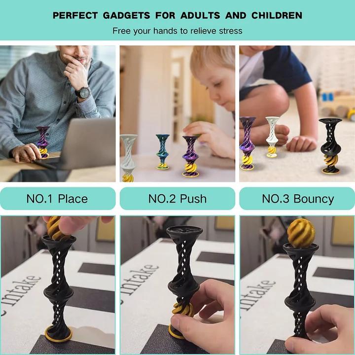 Spiral Cone Fidget Toys - 3D Printed Screw Toys for Stress Relief & Focus